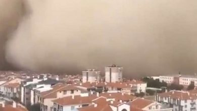 Photo of Видео песчаной бури, поглотившей Анкару